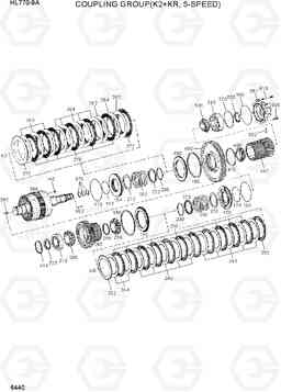 6440 COUPLING GROUP(K2+KV, 5-SPEED) HL770-9A, Hyundai