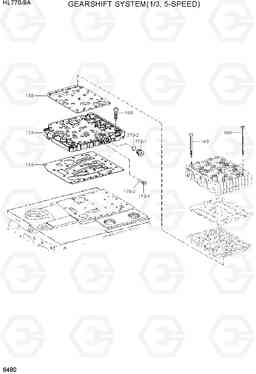 6480 GEAR SHIFT SYSTEM(1/3, 5-SPEED) HL770-9A, Hyundai