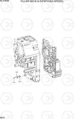 6570 FILLER NECK & DIPSTICK(5-SPEED) HL770-9A, Hyundai