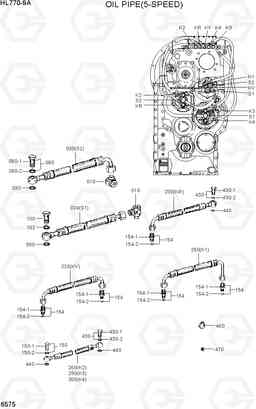 6575 OIL PIPE(5-SPEED) HL770-9A, Hyundai