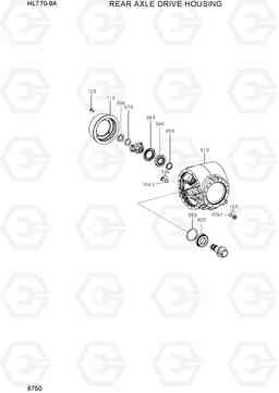 6750 REAR AXLE DRIVE HOUSING HL770-9A, Hyundai