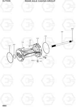 6800 REAR AXLE CASING GROUP HL770-9A, Hyundai