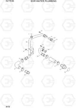 9170 EGR WATER PLUMBING HL770-9A, Hyundai