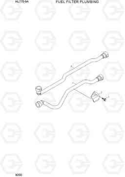 9200 FUEL FILTER PLUMBING HL770-9A, Hyundai