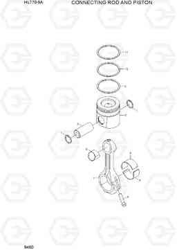 9460 CONNECTING ROD AND PISTON HL770-9A, Hyundai