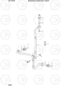 9520 ENGINE COOLANT VENT HL770-9A, Hyundai