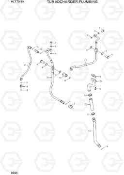 9590 TURBOCHARGER PLUMBING HL770-9A, Hyundai