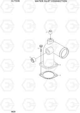 9620 WATER INLET CONNECTION HL770-9A, Hyundai