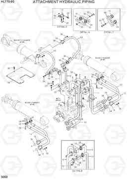 3050 ATTACHMENT HYDRAULIC PIPING HL770-9S, Hyundai