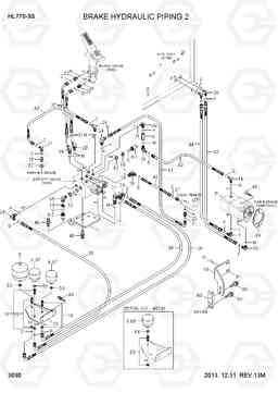 3090 BRAKE HYDRAULIC PIPING 2 HL770-9S, Hyundai