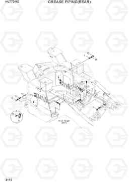 3110 GREASE PIPING(REAR) HL770-9S, Hyundai