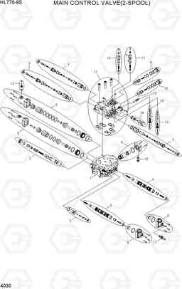 4030 MAIN CONTROL VALVE(2-SPOOL) HL770-9S, Hyundai