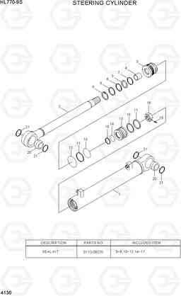 4130 STEERING CYLINDER HL770-9S, Hyundai