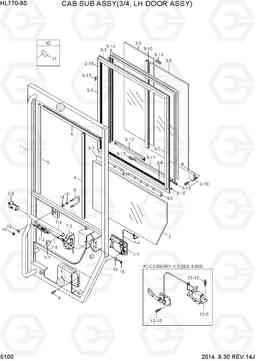 5100 CAB SUB ASSY(3/4, LH DOOR ASSY) HL770-9S, Hyundai