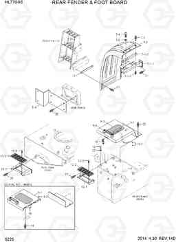 5225 REAR FENDER & FOOT BOARD HL770-9S, Hyundai