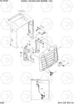 5230 COWL 1(COOLING ROOM, 1/2) HL770-9S, Hyundai