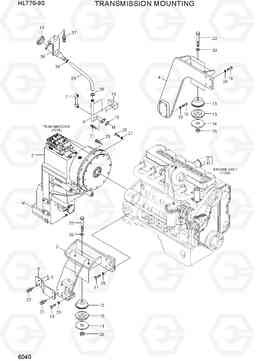 6040 TRANSMISSION MOUNTING HL770-9S, Hyundai