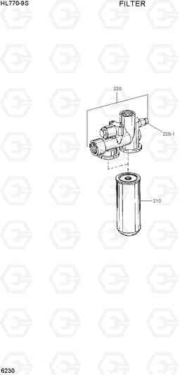 6230 FILTER HL770-9S, Hyundai