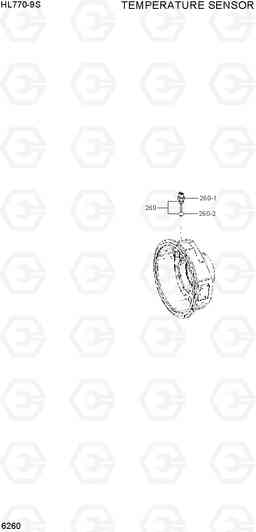 6260 TEMPERATURE SENSOR HL770-9S, Hyundai