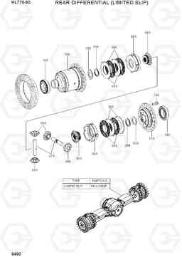 6490 REAR DIFFERENTIAL(LIMITED SLIP) HL770-9S, Hyundai