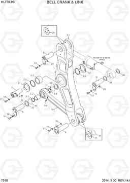 7010 BELL CRANK & LINK HL770-9S, Hyundai