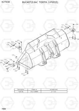 7050 BUCKET(3.9M3, TOOTH, 2-PIECE) HL770-9S, Hyundai