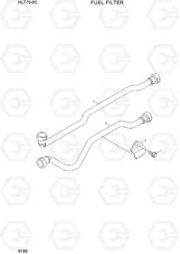 9190 FUEL FILTER PLUMBING HL770-9S, Hyundai