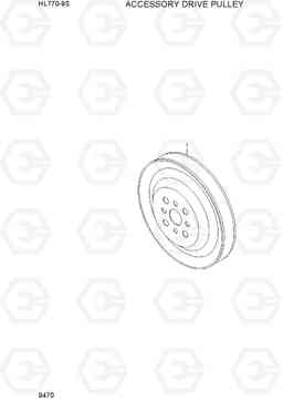 9470 ACCESSORY DRIVE PULLEY HL770-9S, Hyundai