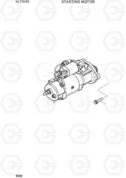 9590 STARTING MOTOR AND MOUNTING HL770-9S, Hyundai