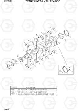 A060 CRANKSHAFT & MAIN BEARING HL770-9S, Hyundai