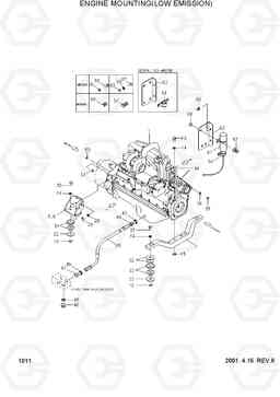 1011 ENGINE MOUNTING(LOW EMISSION,N14-C) HL780-3, Hyundai