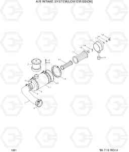 1051 AIR INTAKE SYSTEM(LOW EMISSION,N14-C) HL780-3, Hyundai