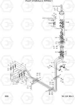 2020 PILOT HYDRAULIC PIPING 1(2,3-SPOOL) HL780-3, Hyundai