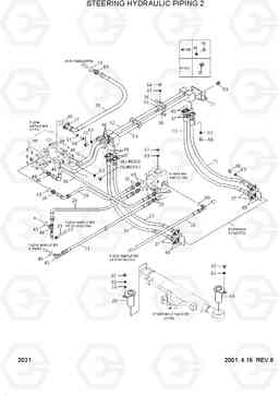 2031 STEERING HYDRAULIC PIPING 2 HL780-3, Hyundai