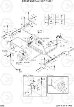 2050 BRAKE HYDRALUIC PIPING 1 HL780-3, Hyundai