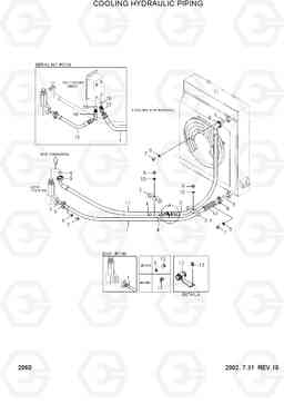 2060 COOLING HYDRAULIC PIPING HL780-3, Hyundai