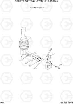 2135 RCV LEVER(1/2, 3-SPOOL, #0011-) HL780-3, Hyundai