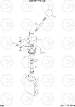 2160 SAFETY VALVE HL780-3, Hyundai