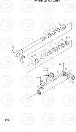 2170 STEERING CYLINDER HL780-3, Hyundai