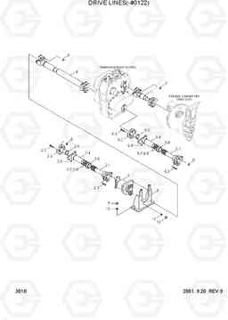 3010 DRIVE LINES(-#0122) HL780-3, Hyundai