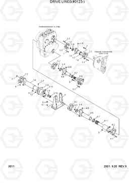 3011 DRIVE LINES(#0123-) HL780-3, Hyundai