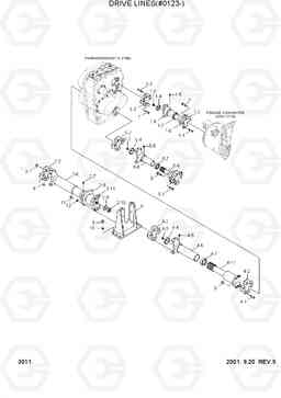 3011 DRIVE LINES(#0123-) HL780-3, Hyundai