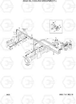 3022 AXLE OIL COOLING PUMP(#0217-) HL780-3, Hyundai