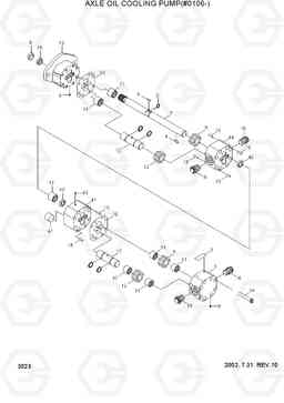 3023 AXLE OIL COOLING PUMP(#0106-) HL780-3, Hyundai