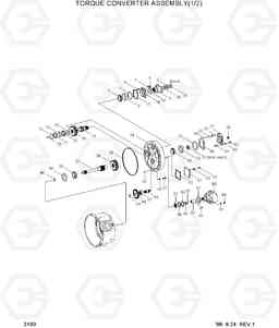 3190 TORQUE CONVERTER ASSEMBLY(1/2) HL780-3, Hyundai