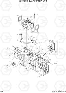 4081 HEATER & EVAPORATOR UNIT HL780-3, Hyundai