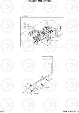 4100 HEATER MOUNTING HL780-3, Hyundai