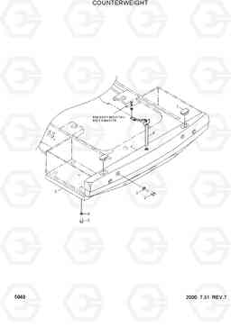 5040 COUNTERWEIGHT HL780-3, Hyundai