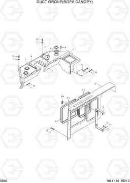 5056 DUCT GROUP(ROPS CANOPY) HL780-3, Hyundai