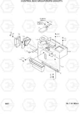 5057 CONTROL BOX GROUP(ROPS CANOTY) HL780-3, Hyundai